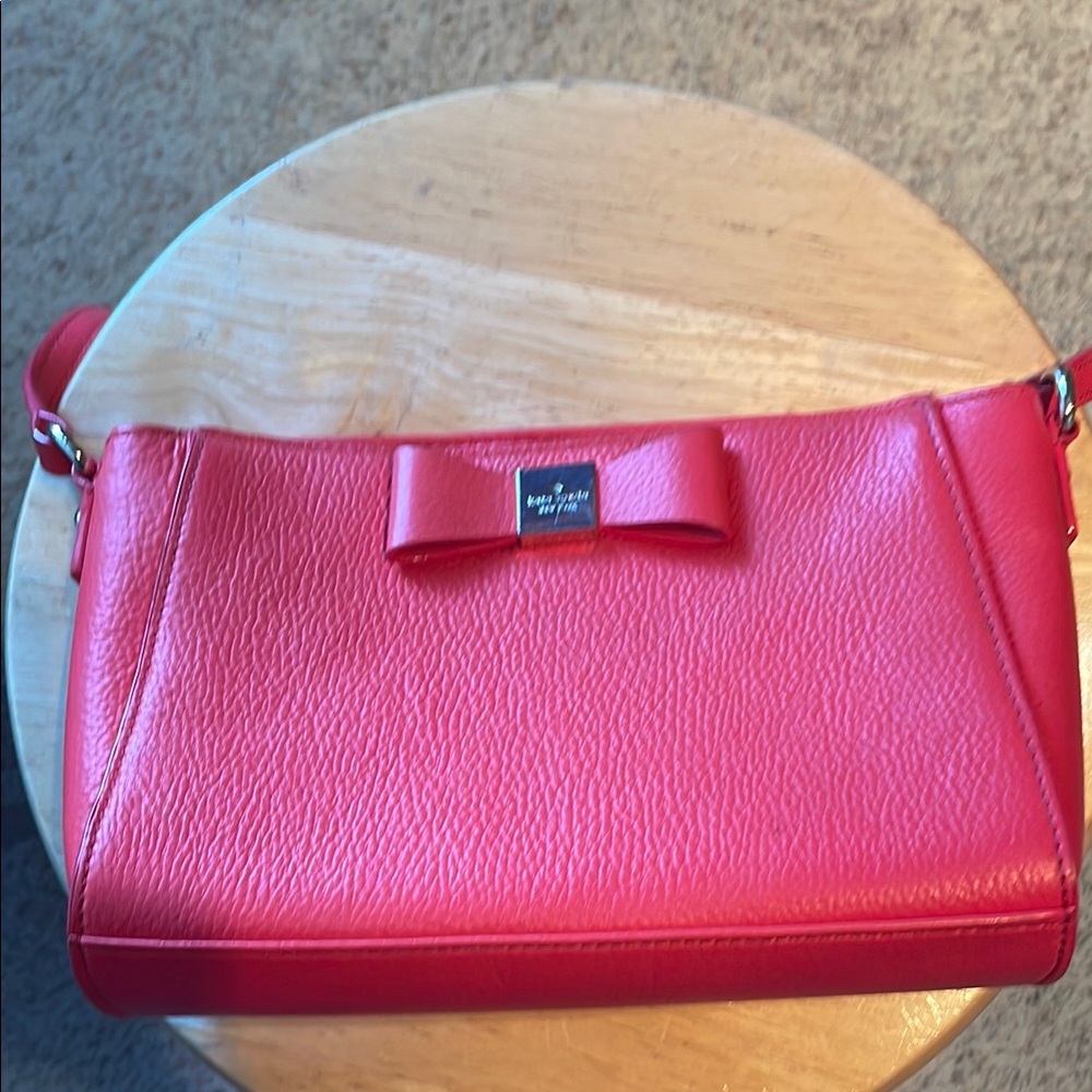Kate Spade Pink Shoulder/ cross body Bag with Bow Detail